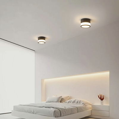 Cylinder Modern Flush Mount Light Fixtures Minimalism Flush Light Fixtures for Living Room
