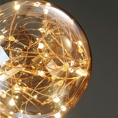 Globe Hanging Chandelier Modern Style Glass 12-Lights Chandelier Pendant Light in Gold