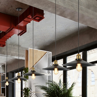 Industrial Style Pendant Lights Black Metal Hanging Ceiling Lights for Dining Room