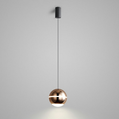LED Spherical Pendant Light Simple Style Wrought Iron Chandelier