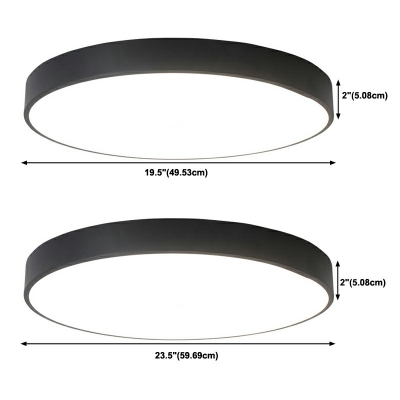 Modern Flush Mount Light Fixture Round Shape with Acrylic Shade Flush Ceiling Light