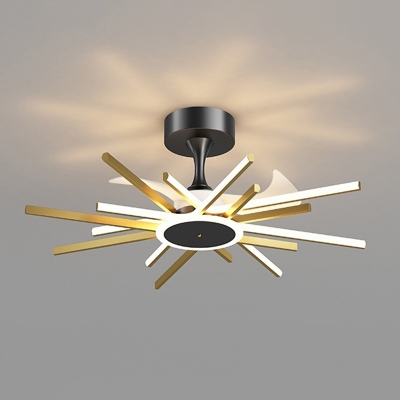 Modern Flushmount Fan Lighting Fixtures Children's Room Dining Room Flush Mount Fan Lighting