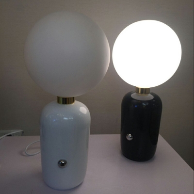 Modern Glass Nightstand Lamp Office Bedroom Living Room Learning Table Lamp