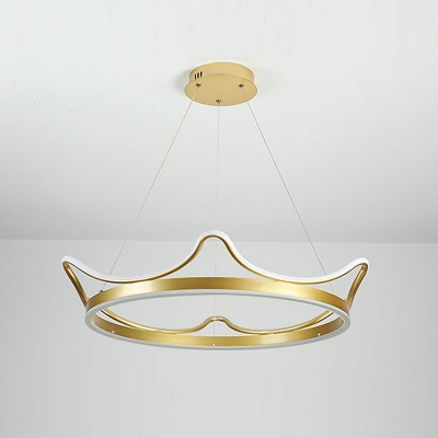 Modern Style Crown Chandelier Lamp Metal Chandelier Light for Kids Room
