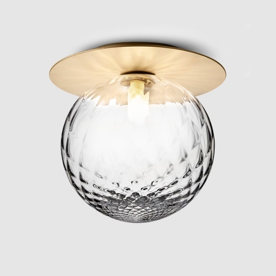 Nordic Contemporary Minimalist Ceiling Lamp Round Glass Flush Mount Light