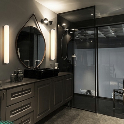 Nordic Simple Waterproof Vanity Light LED Creative Glass Wall Light for Bathroom