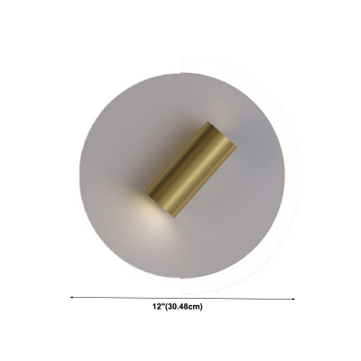 Round Rotating Flush Mount Wall Sconce Minimalist Acrylic LED Wall Reading Light