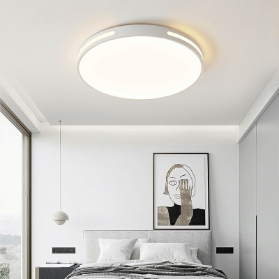 1 Light Flush Light Modern Round Acrylic Flush Mount for Bedroom