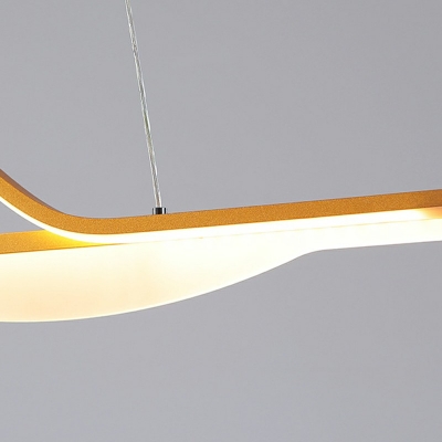 2-Light Island Pendants Modern Style Geometric Shape Metal Chandelier Lighting