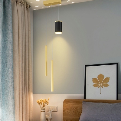 3-Light Pendant Lighting Minimalism Style Geometric Shape Metal Hanging Lamps