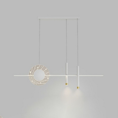 4-Light Hanging Island Lights Contemporary Style Geometric Shape Metal Chandelier Lighting