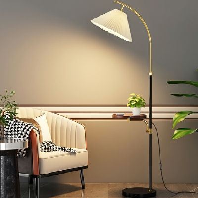 Contemporary Style Floor Lamp Single Bulb Metal Floor Lighting