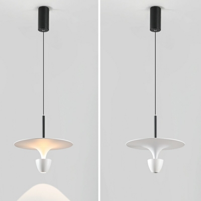 LED Flying Saucer Shape Pendant Light Iron and Acrylic Hanging Ceiling Lights