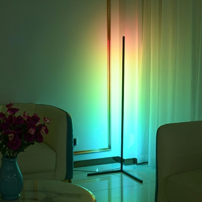 Led Minimalist Style Linear Shape Floor Lamp Wrought Iron Floor Lamp