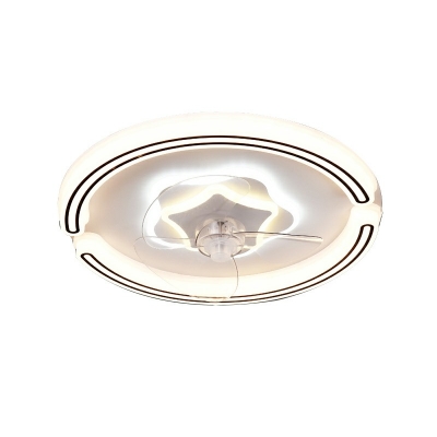 Modern LED Children Flushmount Fan Lighting Fixtures Room Dining Room Flush Mount Fan Lighting