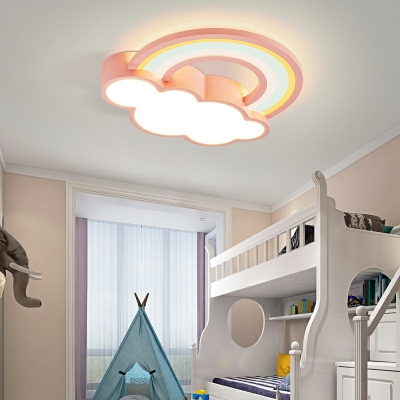 Modern LED Flush Mount Ceiling Chandelier Kid's Room Creative Flush Ceiling Light for Bedroom