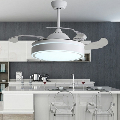 Semi Flush Fan Light Kid's Room Style Acrylic Semi Flush Light for Living Room