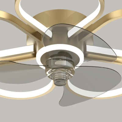 Simple Geometrical Flush Mount Ceiling Light Fixture Acrylic Flush Fan Light Fixtures