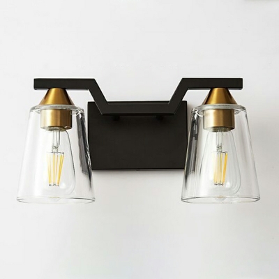 3-Light Sconce Light Fixtures Industrial Style Bell Shape Metal Wall Mount Lighting