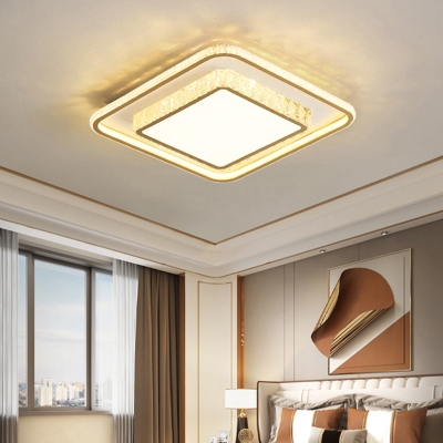 Acrylic Shade Flush Mount Ceiling Light Fixture 3.5