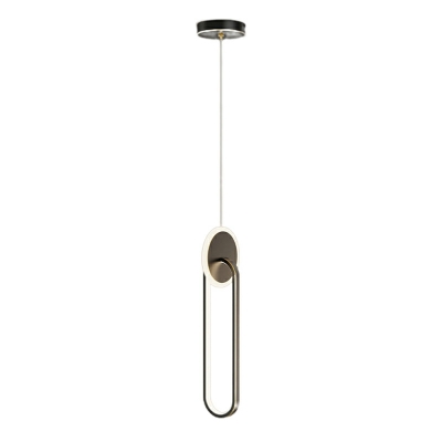 Modern Minimalist Full Copper Pendant Light LED Long Wire Hanging Lamp for Bedroom