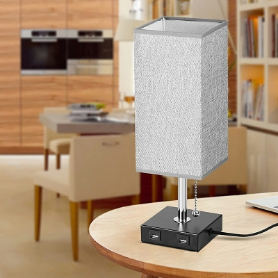 Modern Table Lamp 1 Light Cloth Shade Table Lamp for Bedroom