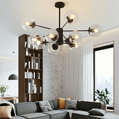 Nordic Creative Chandelier Postmodern Minimalist Glass Chandelier for Living Room