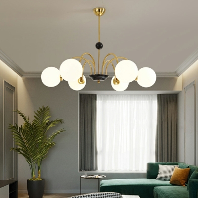 Pendant Light Fixture Globe Shade Modern Style Glass Pendant Light Kit for Living Room