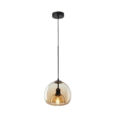 3-Light Hanging Lights Industrial Style Globe Shape Metal Pendant Light Fixture