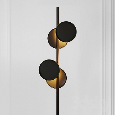 Contemporary Geometric Floor Lamp 1 Light Metal Black Floor Lamp for Living Room