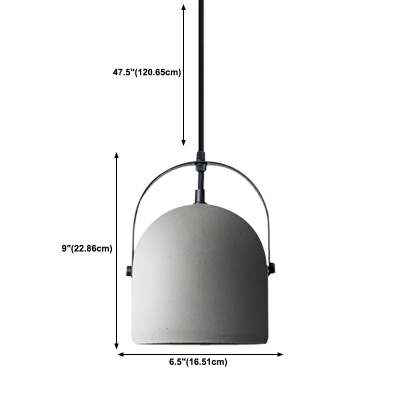 Dome Shape Suspension Pendant Light Single Head Stone Hanging Lamp Kit