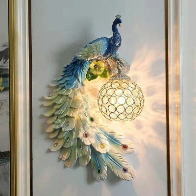 Globe Shade Wall Light Sconces Modern Style Glass Sconce Light Fixture  for Bedroom