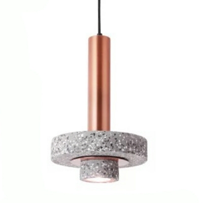 Nordic Industrial Style Terrazzo Hanging Lamp Simple Bar Pendant Light