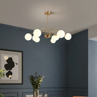 Nordic Minimalist Chandelier Modern Glass Chandelier for Living Room