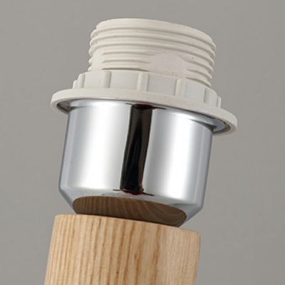1-Light Sconce Light Minimalism Style Cylinder Shape Wood Wall Mount Light