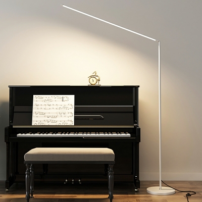 1-Light Stand Up Lamps Minimalist Style Linear Shape Metal Floor Lights
