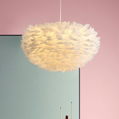 Ceiling Pendant Light Modern Style Feather Pendant Chandelier for Living Room