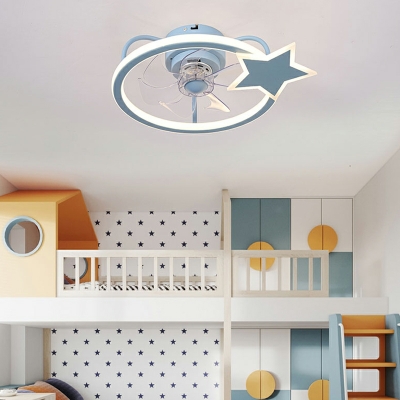 LED Flushmount Fan Lighting Fixtures Children's Room Bar Dining Room Living Room Flush Mount Fan Lighting