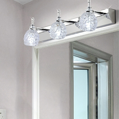 Modern 3 Heads Vanity Light Crystal Wall Mounted Light for Bathroom Bedroom