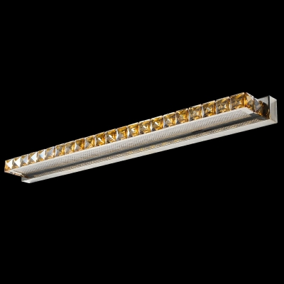 Modern Crystal Wall Sconce Lighting 1-Light Vanity Light Fixtures in Champagne Gold