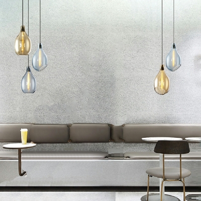 Nordic Minimalist Pendant Light Creative Glass Long Line Hanging Lamp