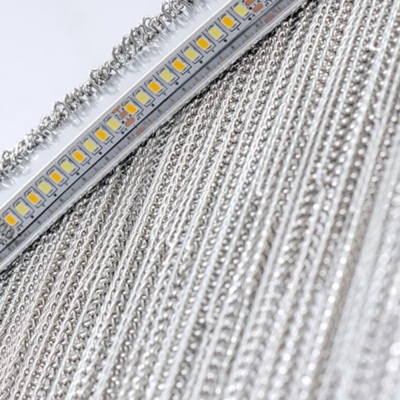 Silver Aluminum Hanging Pendant Lights LED Chandelier Lighting Fixtures