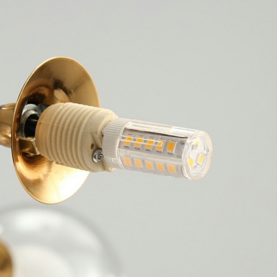 Vintage Linear Chandelier Lamp Clear Glass Chandelier Light
