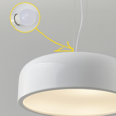 1 Light Postmodern Pendant Lighting Metal Bowl Hanging Lamp for Dining Room