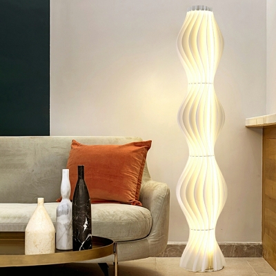 1-Light Standing Lamp Contemporary Style Geometric Shape Metal Floor Lights