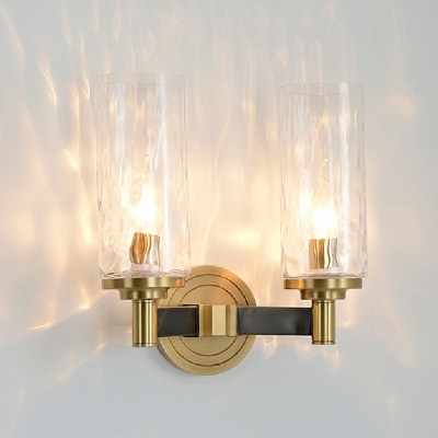 American Style Glass Vanity Light Postmodern Metal Wall Mounted Mirror Front for Bathroom