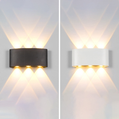 Black Square Wall Sconce Lights Modern style Metal 2 Lights Wall Sconces