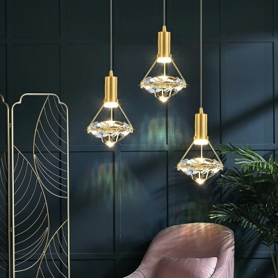 Crystal Hanging Pendant Lights Modern LED Down Lighting for Bedroom