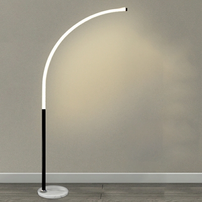 Minimalist Arc LED Floor Standing Lamp  Acrylic Living Room Floor Light with Foot Switch