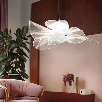 Modern Minimalist LED Hanging Lamp Creative Flower Pendant Light for Bedroom